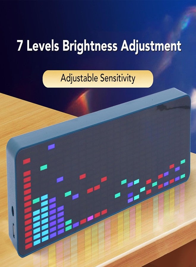 ZIZEV 384 RGB LEDs Music Spectrum Display, 20 Dynamic Effects, USB Powered, Voice Sensor, Clock & Alarm,Colorful Spectrum Display with Breathing Mode for Game Room, Car, Purplelily - Image 5